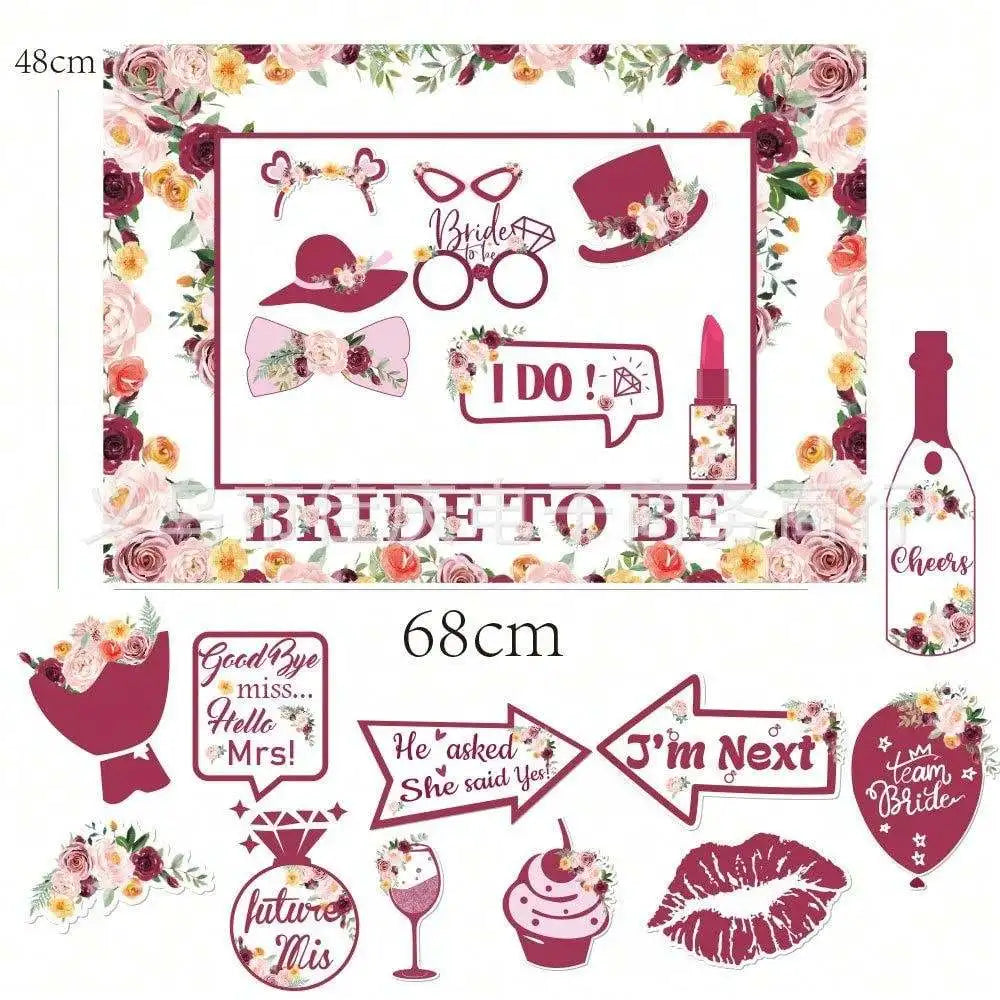 Kit photobooth EVJF cadre et accessoires