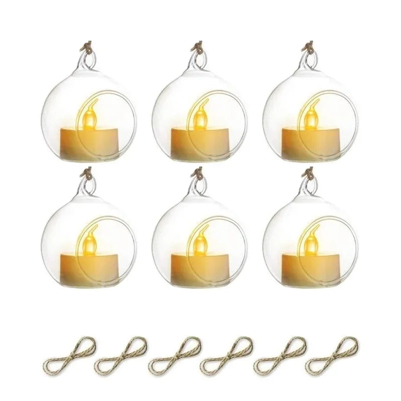 Photophores Suspendus Boule de Verre Mariage