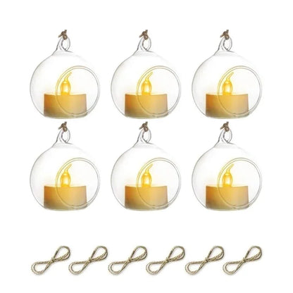 Photophores Suspendus Boule de Verre Mariage