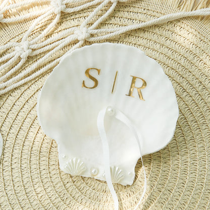 Porte alliance coquillage personnalisé mariage