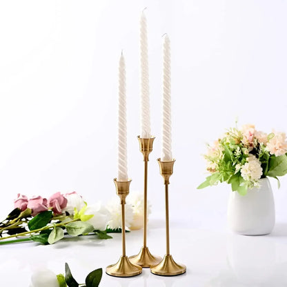 Bougeoir Mariage Métal Lot de 3 Chandeliers