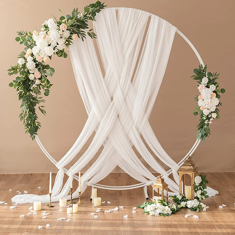 Voilage Arche Mariage Mousseline Fluide