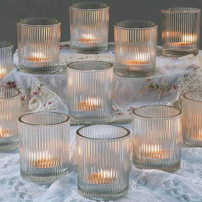 Photophores Mariage Verre Strié