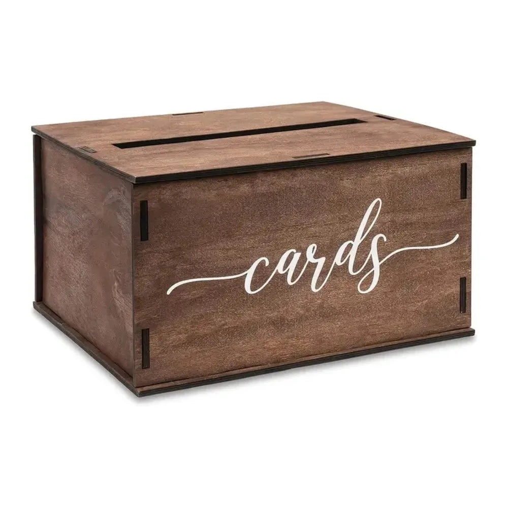 Urne Mariage Bois avec Fente à Cartes