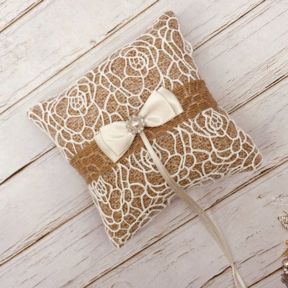 Coussin Alliance Jute Champêtre Vintage — vue 6