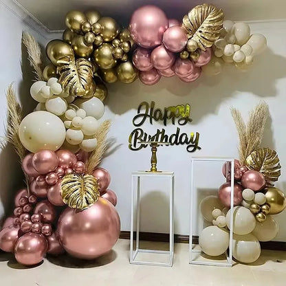 Arche Ballon Mariage Rose Doré