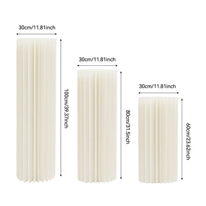 Lot de 3 Colonnes Mariage Ivoire 60 à 100 cm