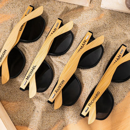 Lunettes de soleil bois personnalisées témoin