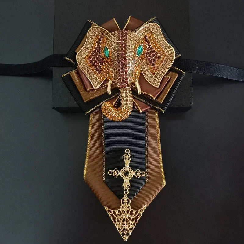 Nœud papillon mariage bijou éléphant strass — vue 10