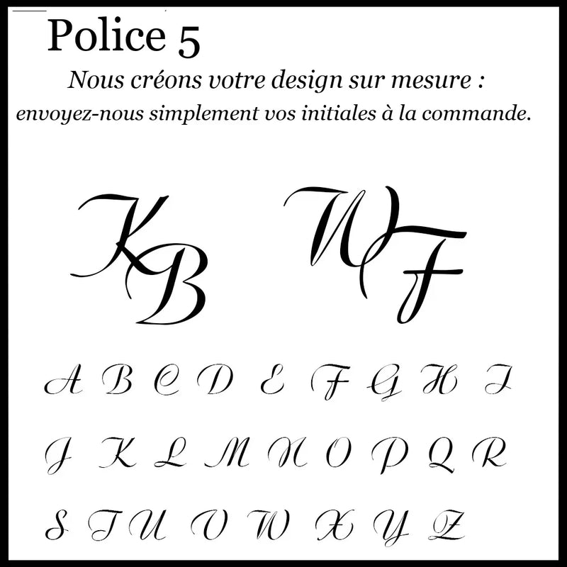 Boutons de Manchette Mariage Gravés Initiales — vue 14