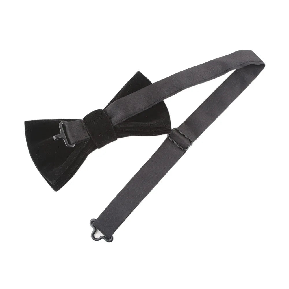 Nœud Papillon Mariage Velours Uni — vue 3