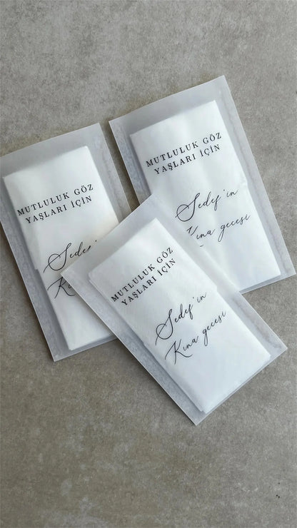 Pochettes mouchoirs larmes de joie mariage