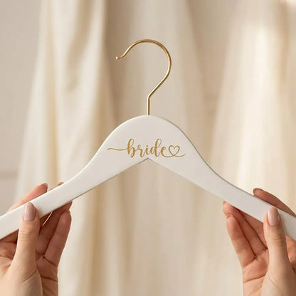 Cintre Future Mariée Blanc et Doré