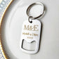 Cadeau Invité Mariage Porte-clés Décapsuleur Personnalisé