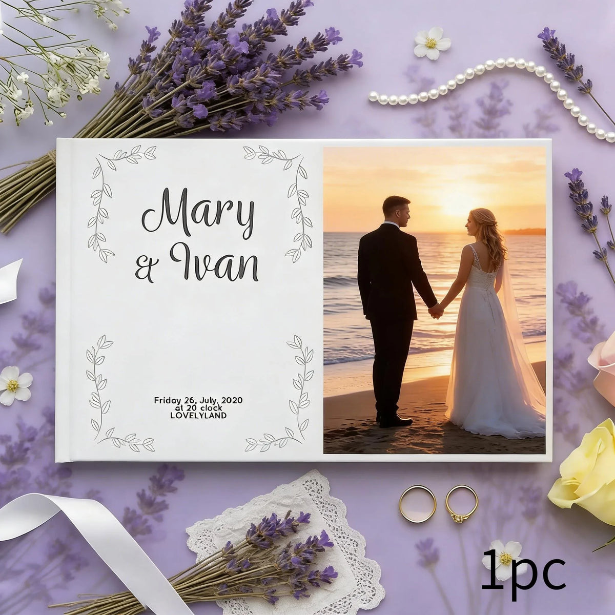 Livre d'or mariage personnalisé photo couple — vue 5