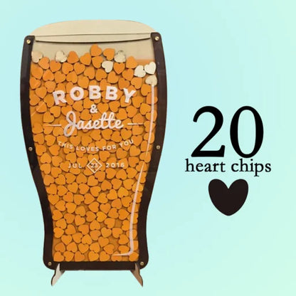 Livre d'or mariage original verre à bière