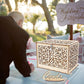 Urne Mariage Bois Ajouré Arabesques et Cadenas