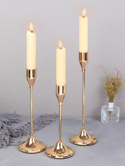 Bougeoir mariage lot de 3 chandeliers hauteurs graduées