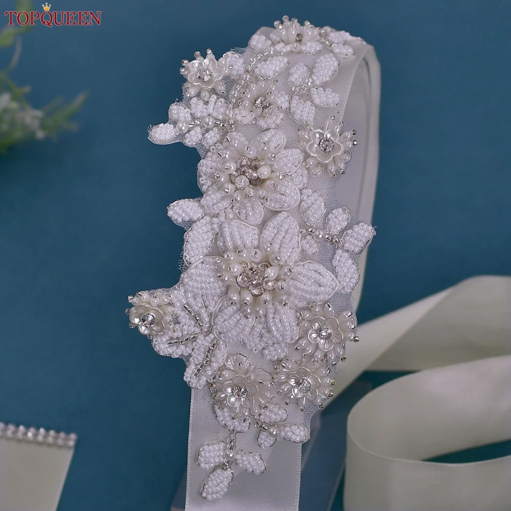 Ceinture robe de mariée perles strass