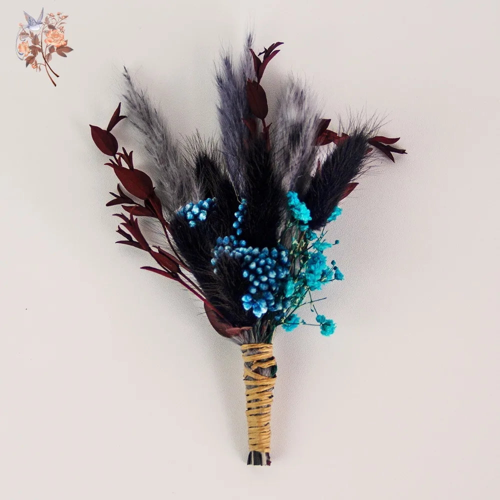 Lot de 6 boutonnières fleurs séchées — vue 2