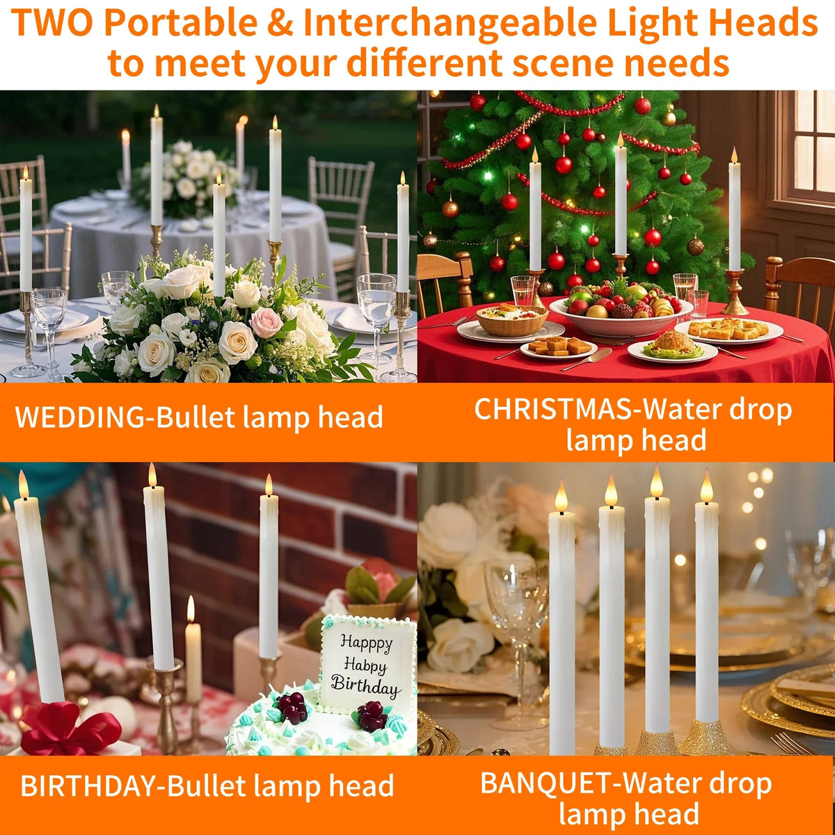 Bougie LED Télécommande Mariage