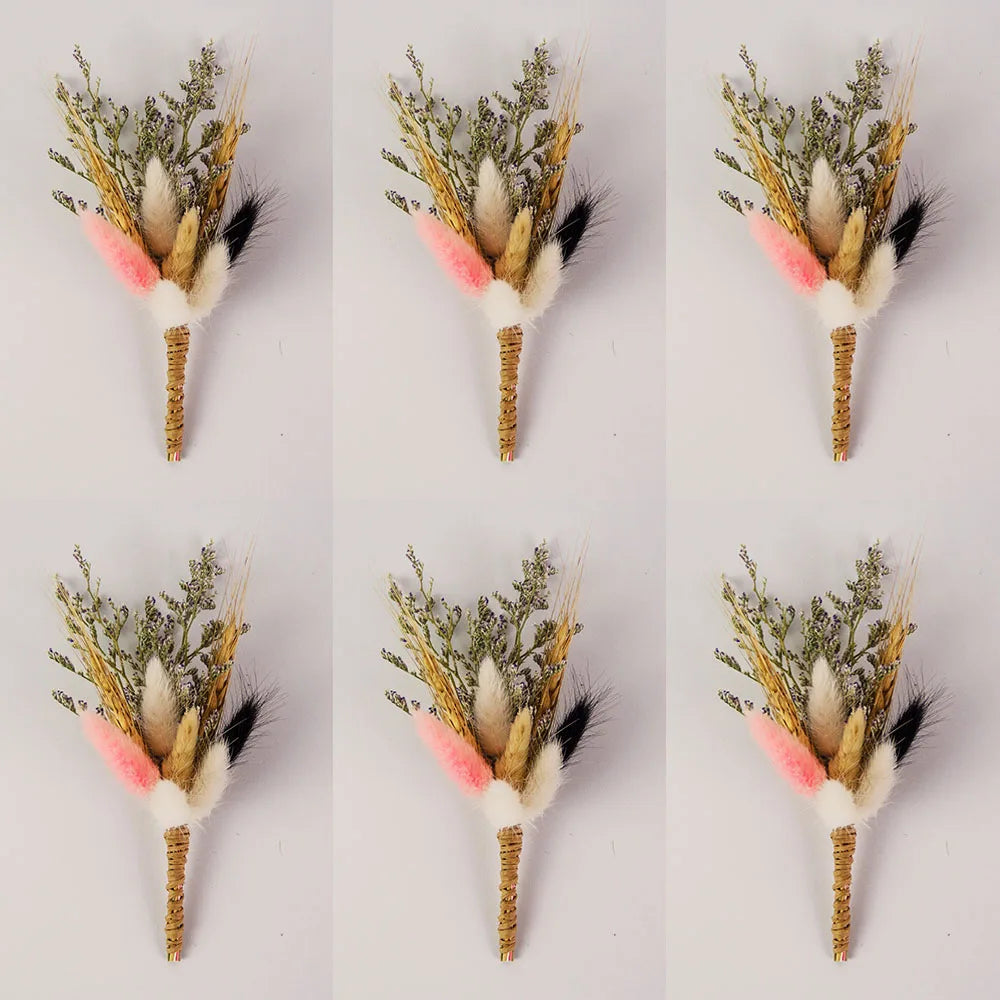 Lot de 6 boutonnières fleurs séchées — vue 15