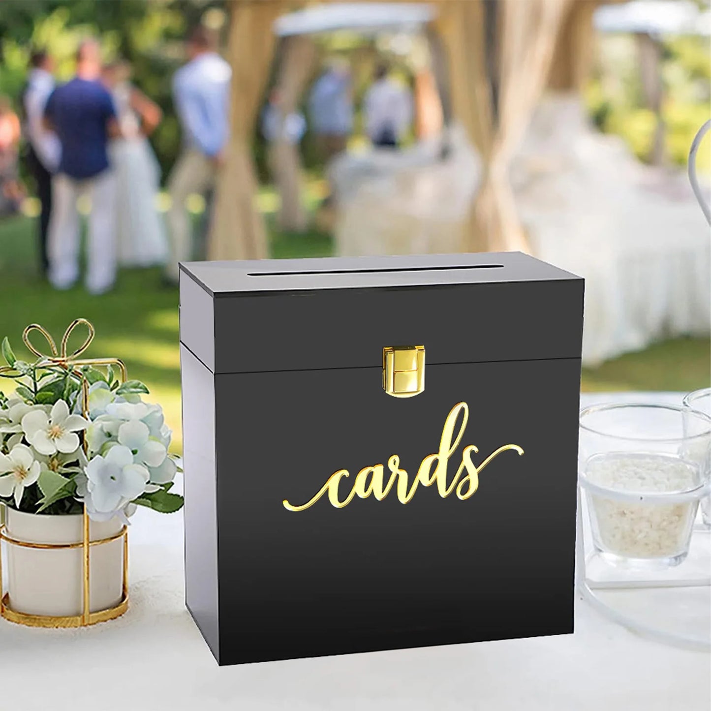 Urne mariage acrylique moderne à enveloppes