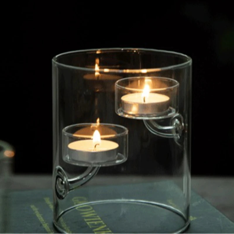 Bougeoir mariage en verre fait main — vue 4