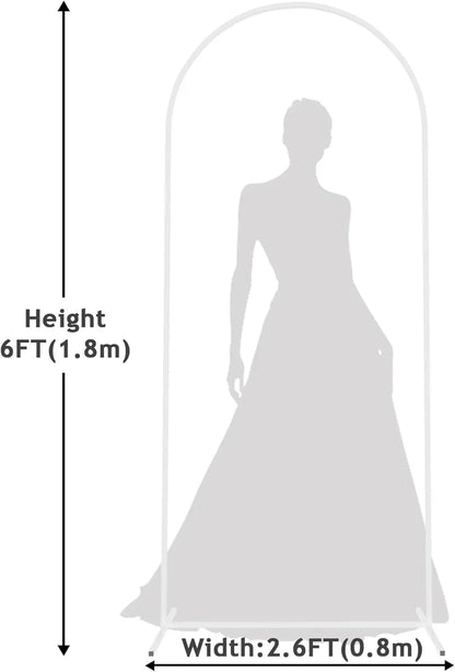 Arche Mariage Métal Blanc 3 Hauteurs