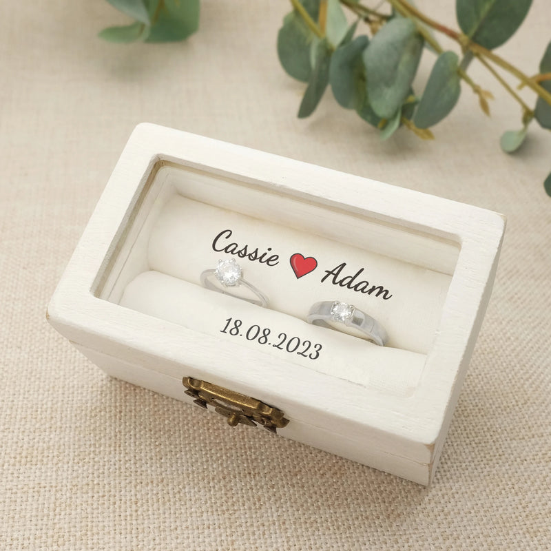 Boîte alliance bois blanc personnalisée — vue 7
