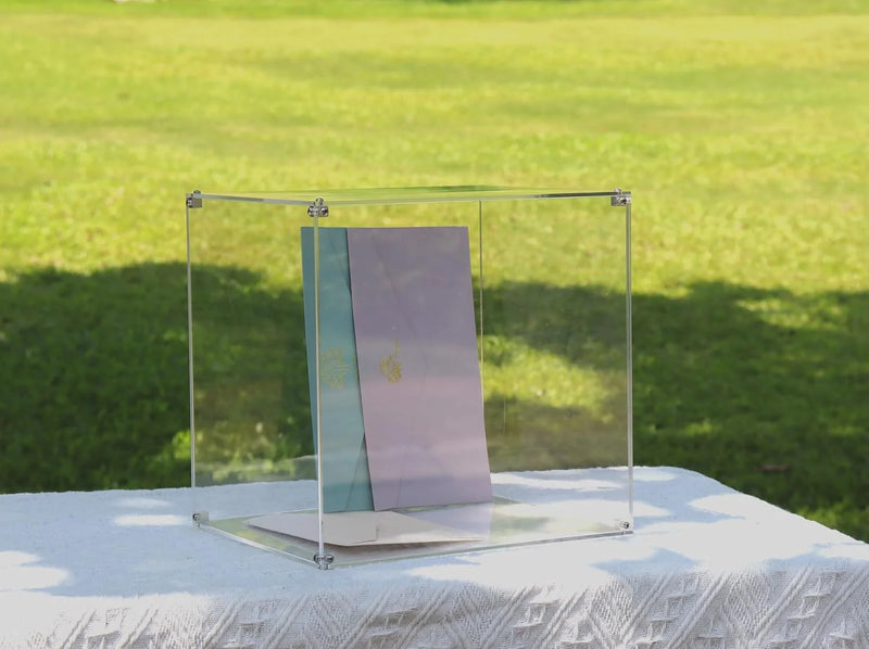 Urne mariage acrylique transparente personnalisable — vue 2