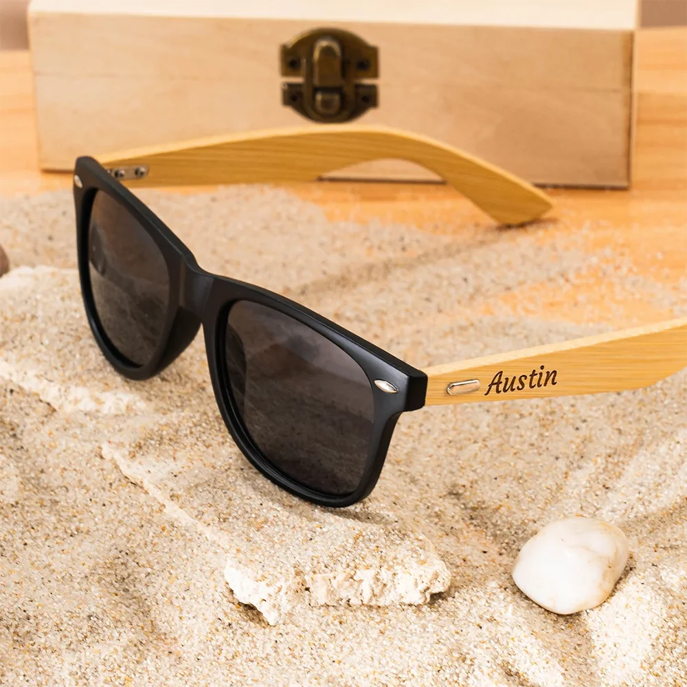 Lunettes de soleil bois personnalisées témoin — vue 5