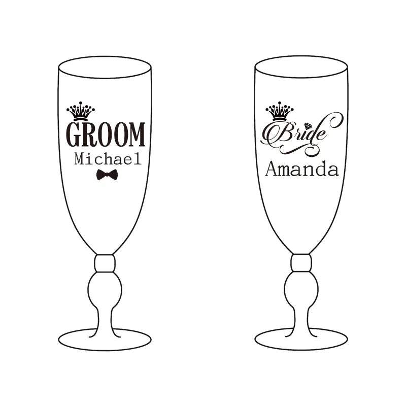 Flûte champagne personnalisée gravée mariage