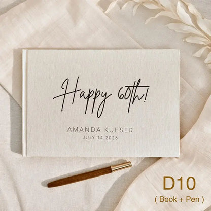 Livre d'Or Mariage Personnalisé Format A4 avec Stylo
