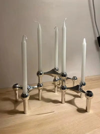Bougeoir mariage métal modulaire empilable 3 bougies