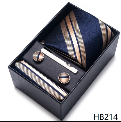 Coffret Cravate Mariage Homme Pochette et Boutons de Manchette