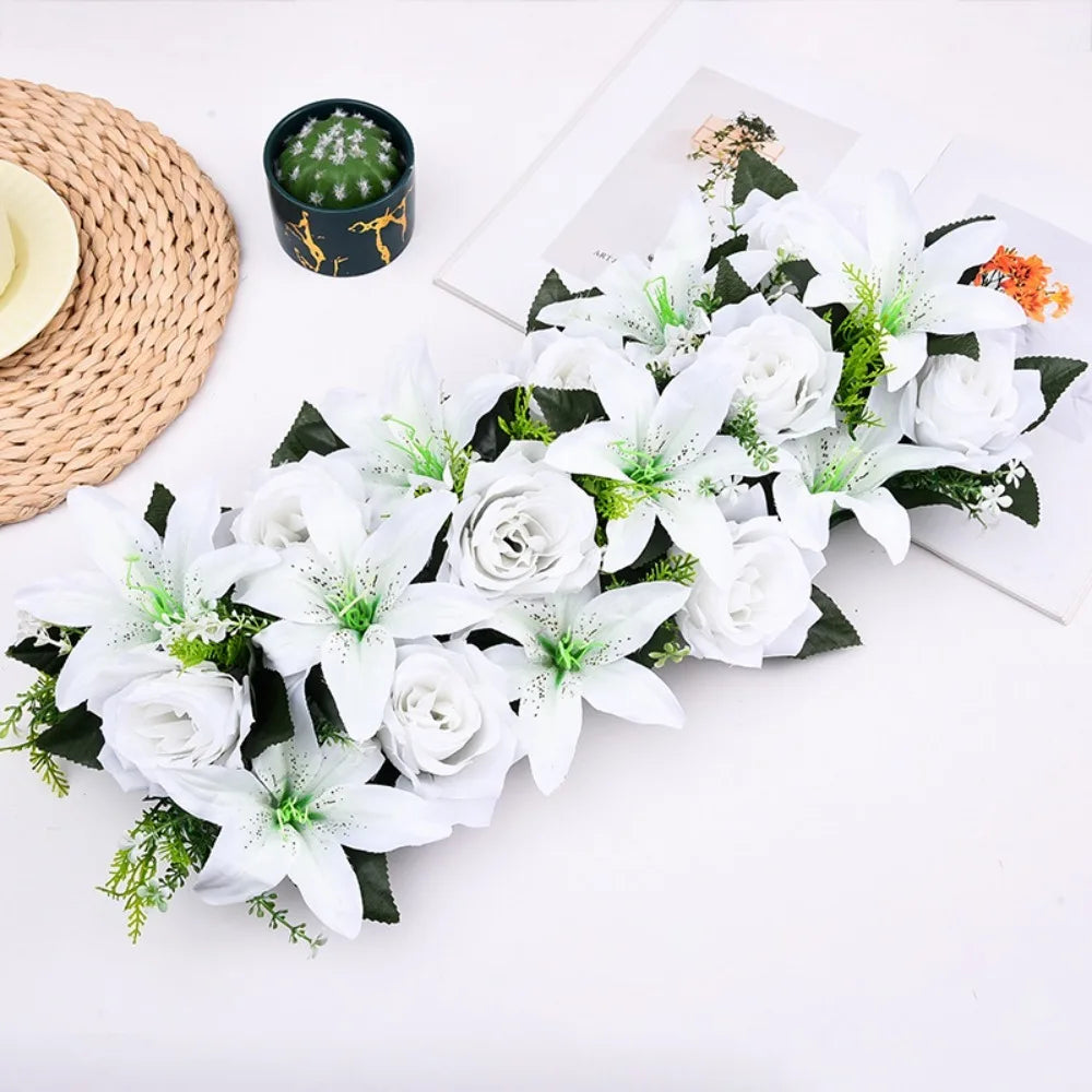 Rangée Roses et Lys Arche Mariage — vue 16