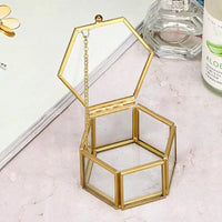 Écrin alliance hexagonal verre et cuivre — vue 2