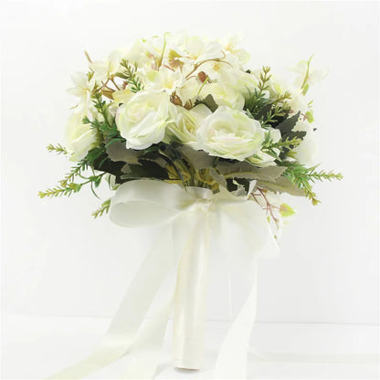 Bouquet Mariée en Roses de Soie