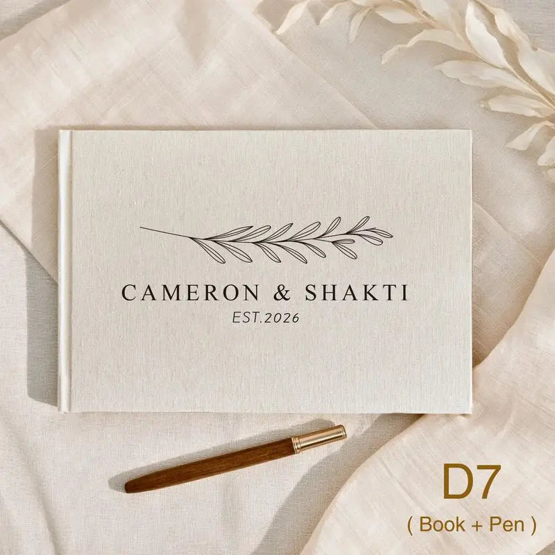 Livre d'Or Mariage Personnalisé Format A4 avec Stylo