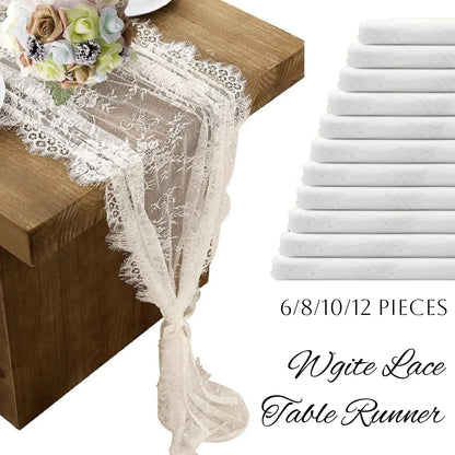 Chemin de table mariage en dentelle