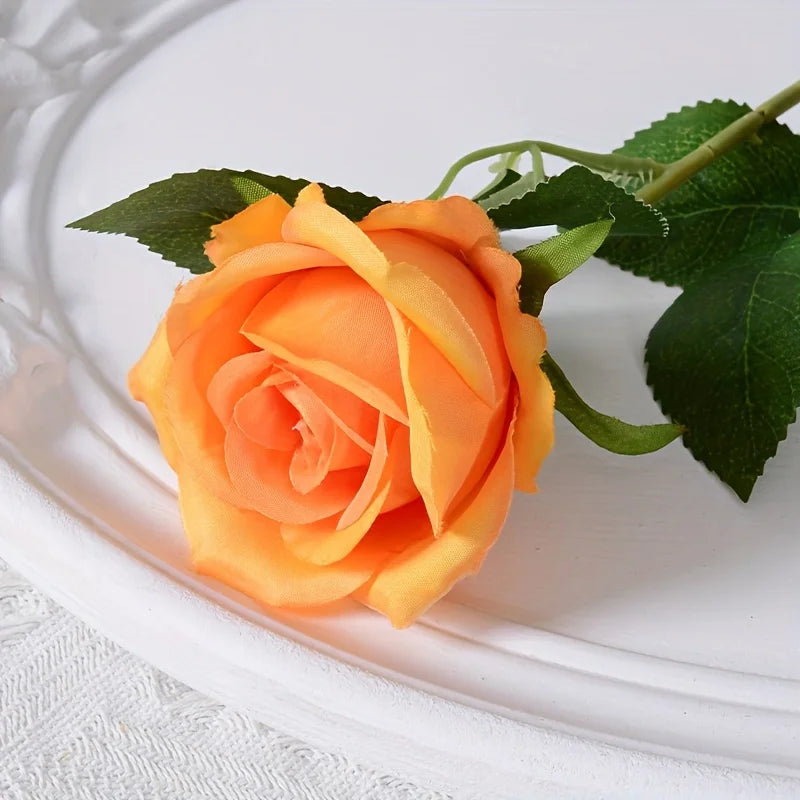 Fleurs artificielles mariage roses 12 tiges