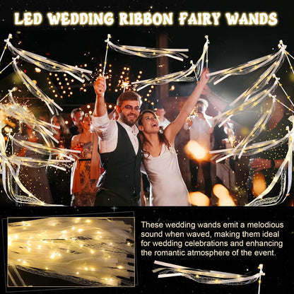 Baguettes lumineuses mariage à rubans