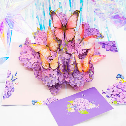 Carte Pop-Up 3D Fleurs et Mariage