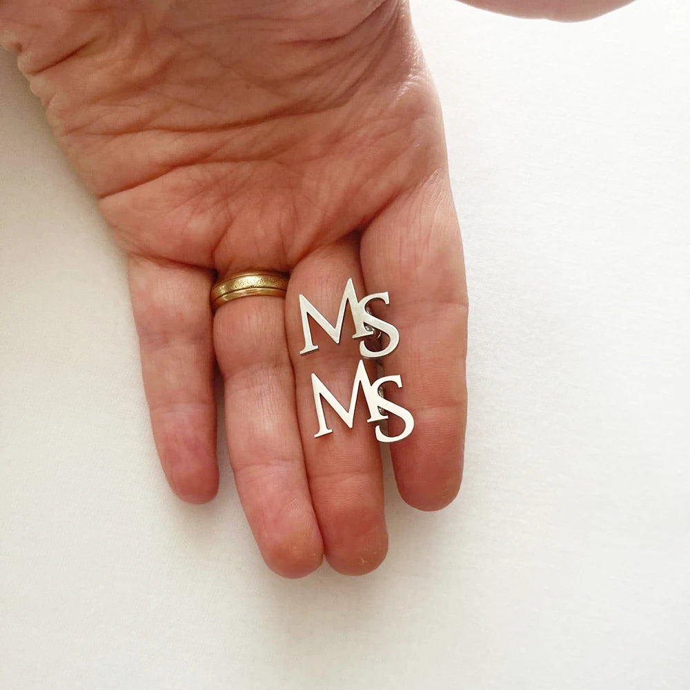 Boutons de Manchette Mariage Gravés Initiales