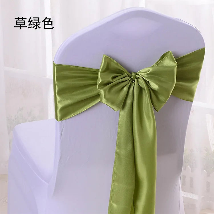 Nœud de Chaise Mariage Satin 275 cm Lot de 10