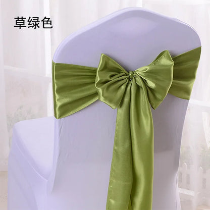 Nœud de Chaise Mariage Satin 275 cm Lot de 10