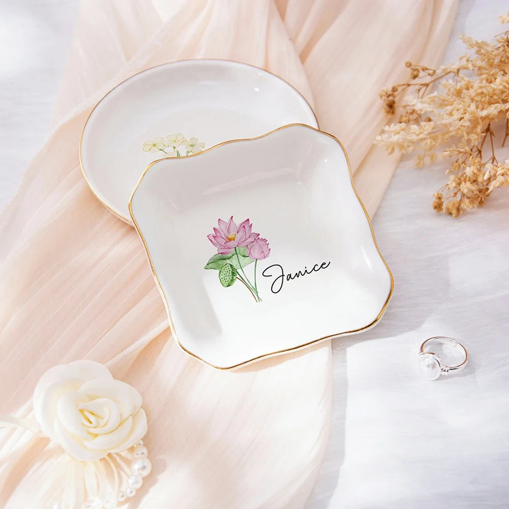 Vide-poche personnalisé fleur de naissance — vue 3