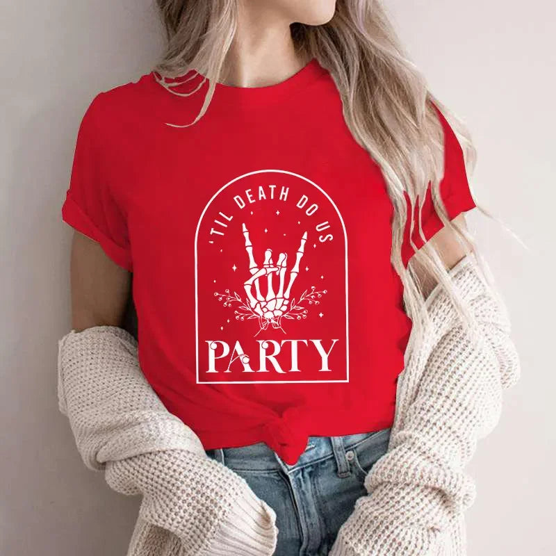 T-shirt EVJF Bride or Die Squelette