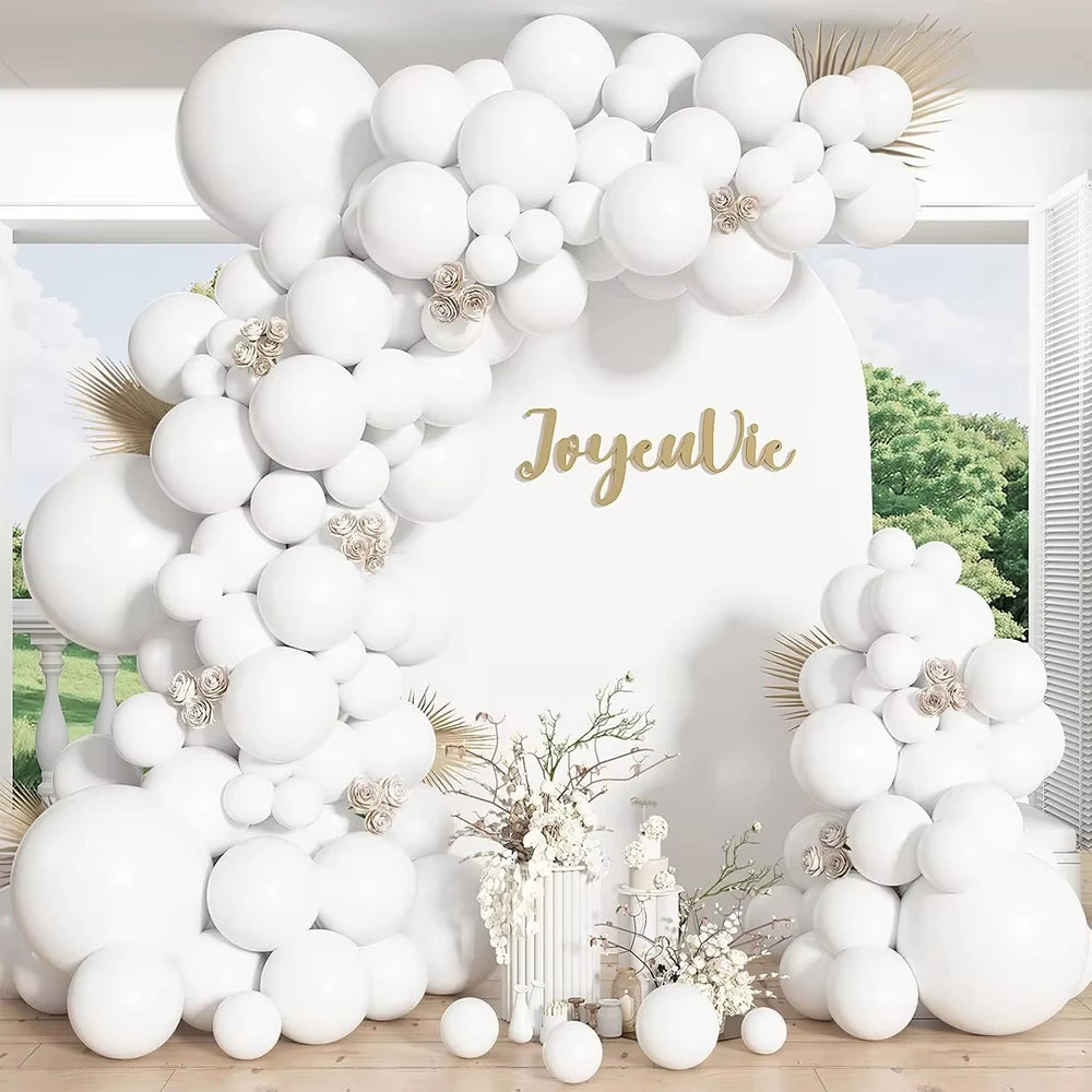 Arche Ballon Mariage Blanc 101 Pièces